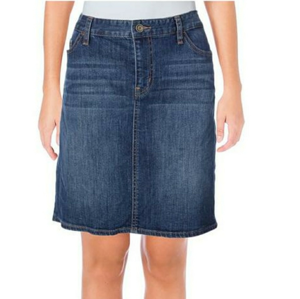 Tommy Hilfiger Blue Mini Medium Wash Denim Skirt
